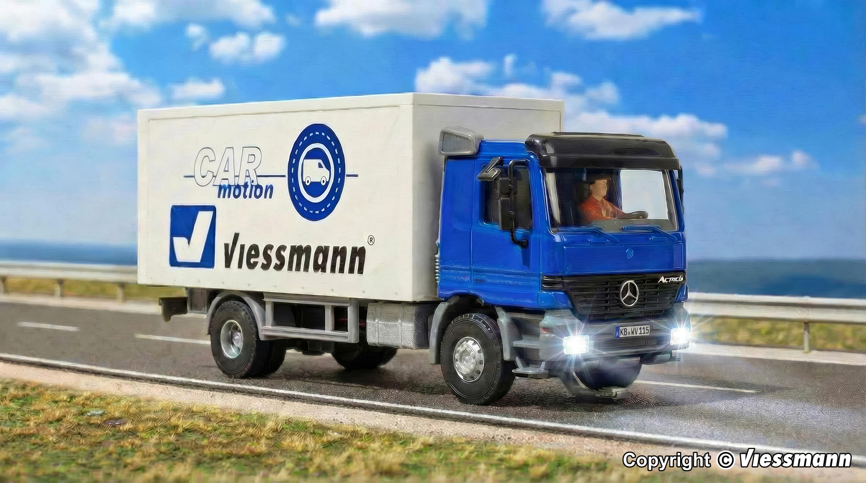 Viessmann 8116 MB ACTROS 2-achs Kofferaufbau Funktionsmodell Spur H0