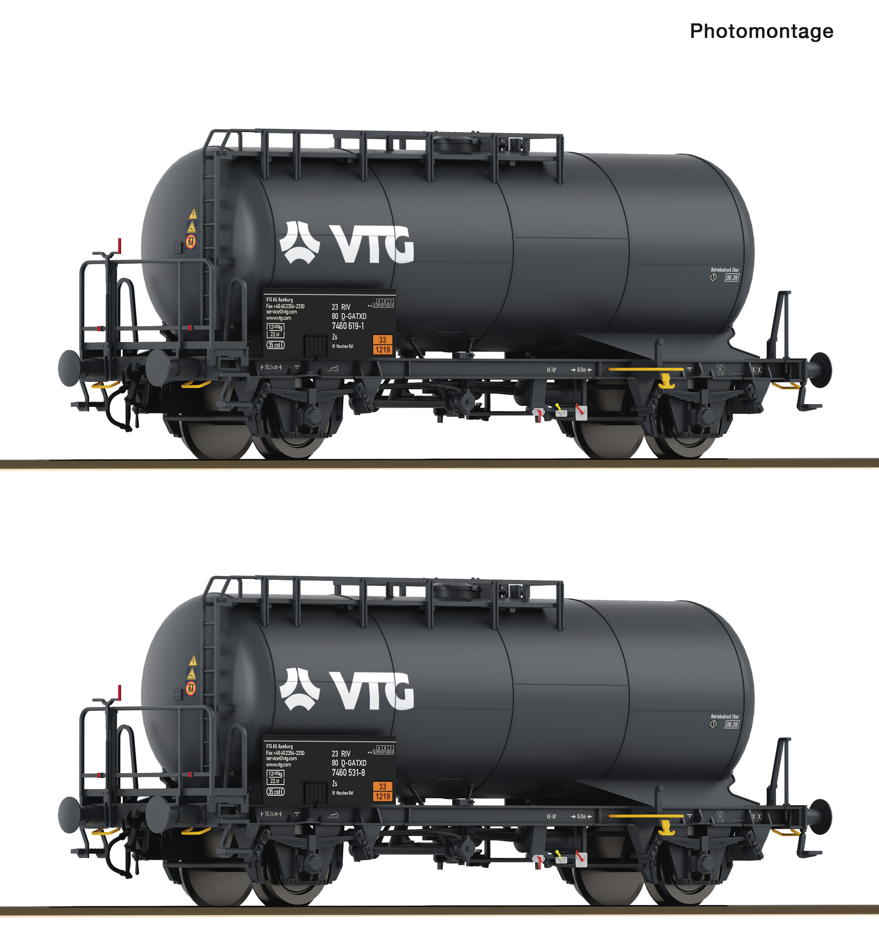 Roco 6600246 2-tlg. Set: Kesselwagen