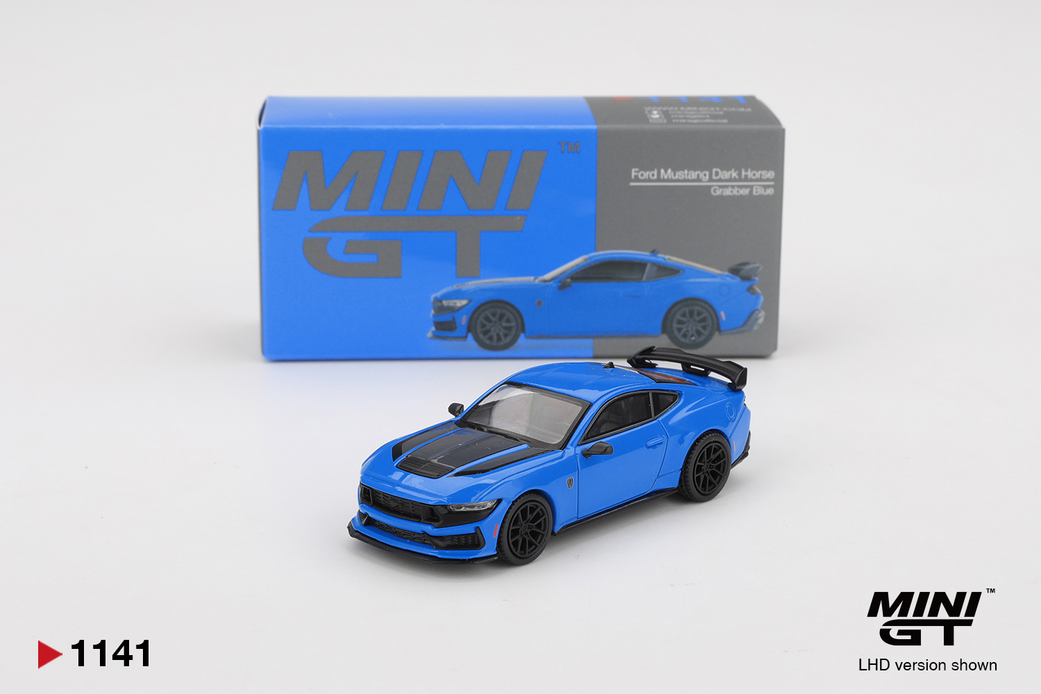 Mini GT 1141 Ford Mustang Dark Horse Grabber Blue 2024 1:64 NEU