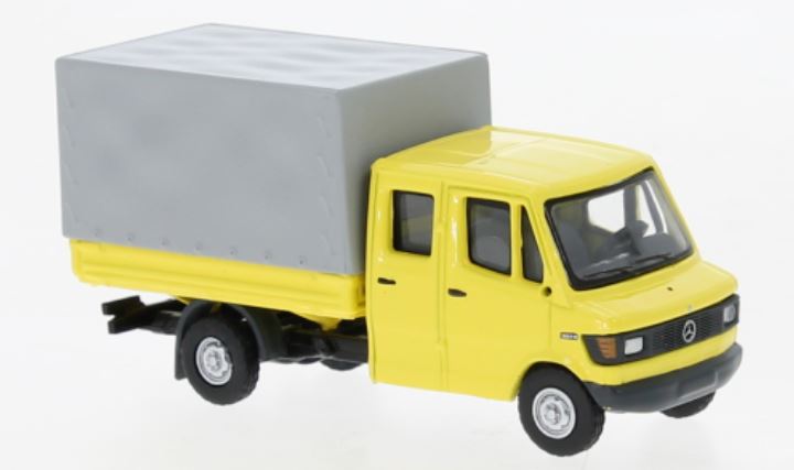 Brekina 36950 Mercedes L 307 D Doka hellgelb 1988 1:87 Spur H0 Neu