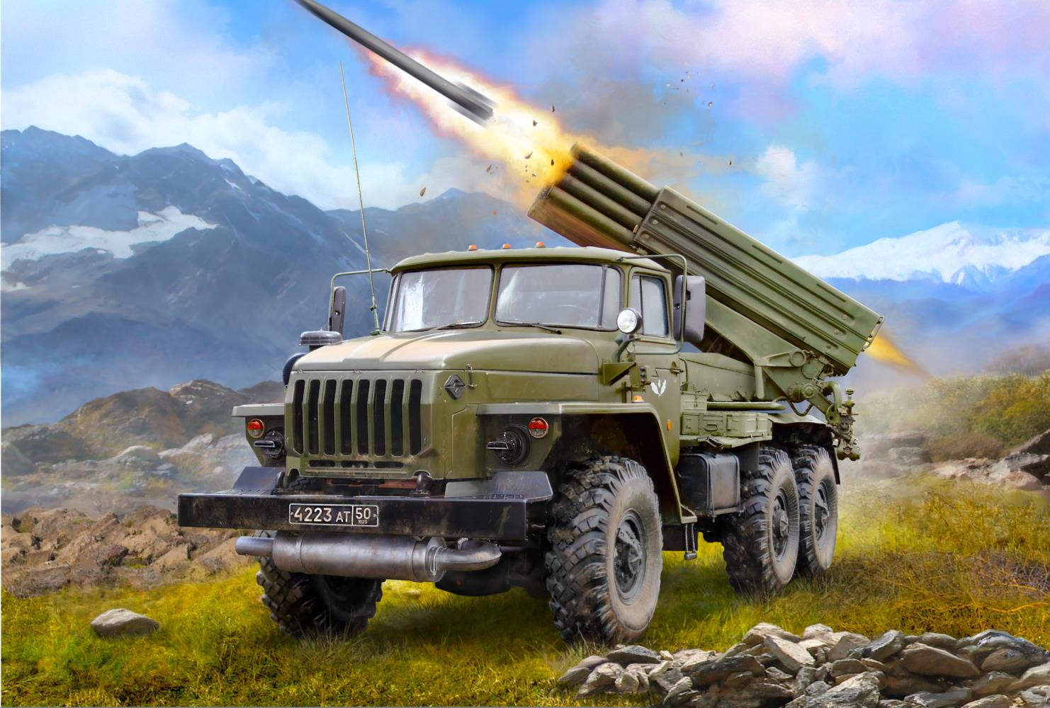 Zvezda 5051 BM-21 Grad 1 1:72 Plastikmodellbausatz Neu OVP