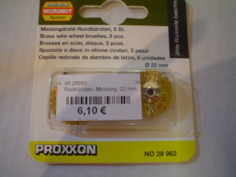 Proxxon 28962 Radbürsten Messing 22 mm 5 Stück