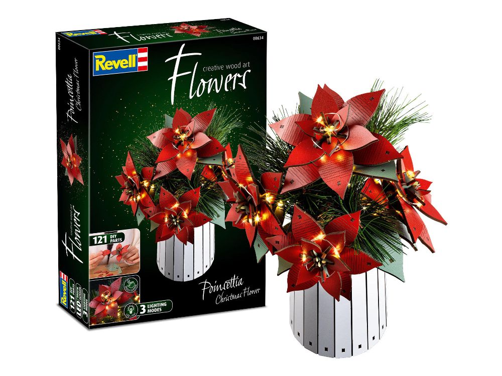 Revell 00634 Poinsettia Christmas Flower Holzblumen
