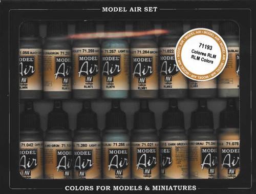 Vallejo 71193 Farb-Set, RLM-Farben, 16 x 17 ml