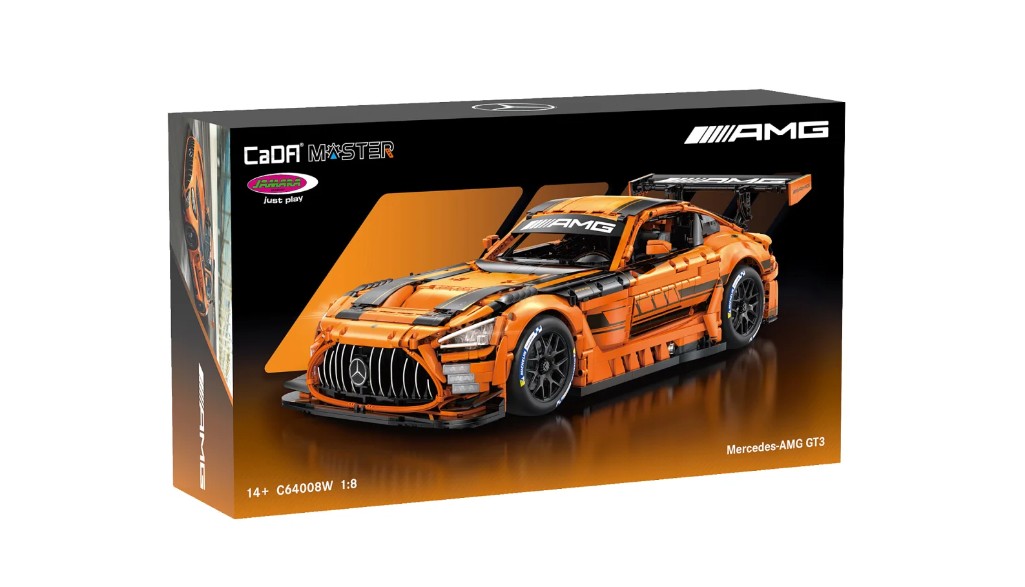 CaDA C64008W Mercedes-AMG GT3 orange 1:8 Bausatz NEU OVP Bricks