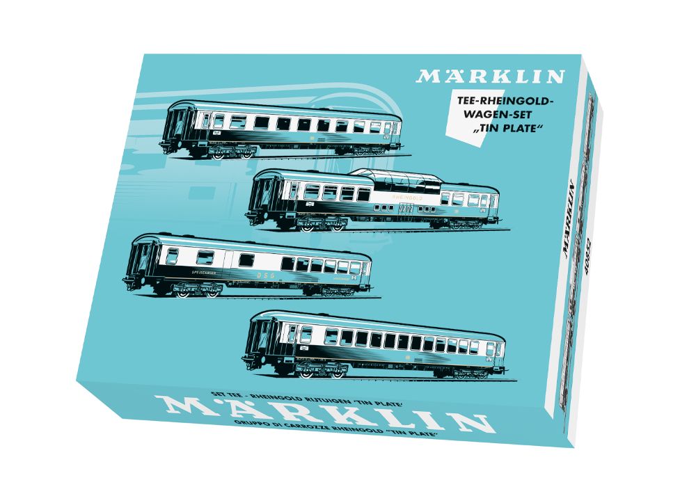 Märklin MHI 40852 TEE-Rheingoldwagen-Set "Tin Plate" (DB) 1:87 Spur H0
