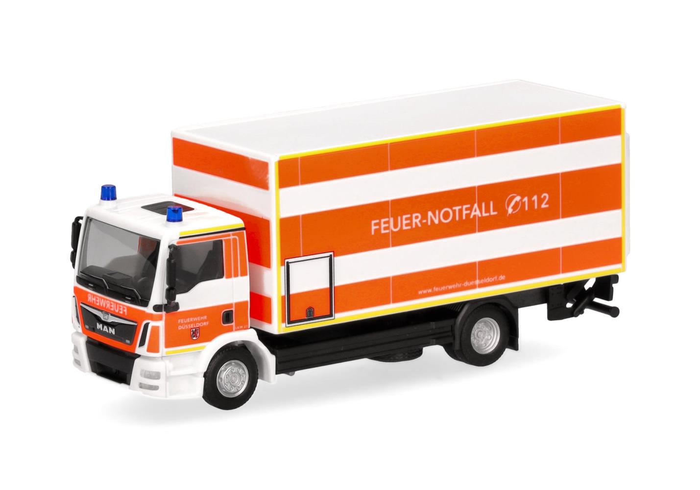 Herpa 098076 MAN TGM Koffer-LKW LBW FW Düsseldorf 1:87 Spur H0