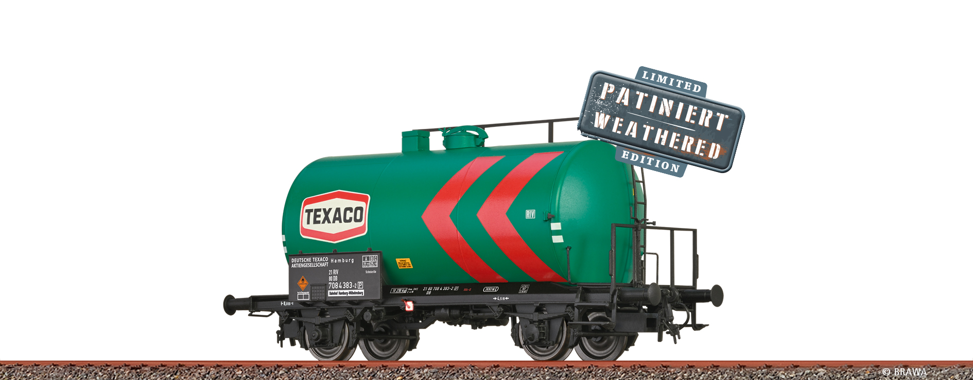 Brawa 50039 Kesselwagen Z [P] TEXACO DB 1:87 Spur H0 DC Neu
