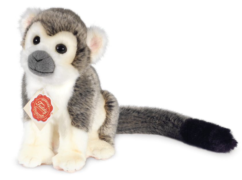 Teddy Hermann 929178 Äffchen grau 17 cm Stoff/Plüsch/Kuscheltier NEU