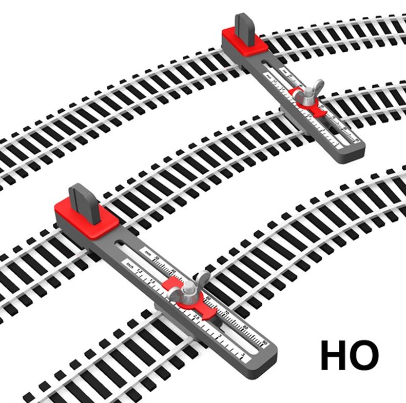 Proses PT-HO-01 Parallelgleislehre Baugr. H0/00, justierbar - Neu - OVP