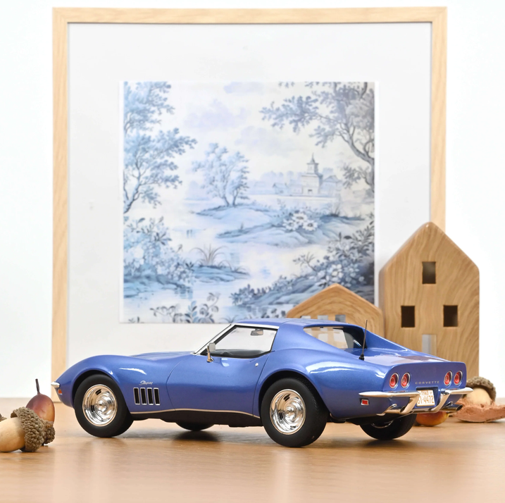 Norev 189034 Chevrolet Corvette Coupe 1969 Le Mans Blau 1:18 NEU