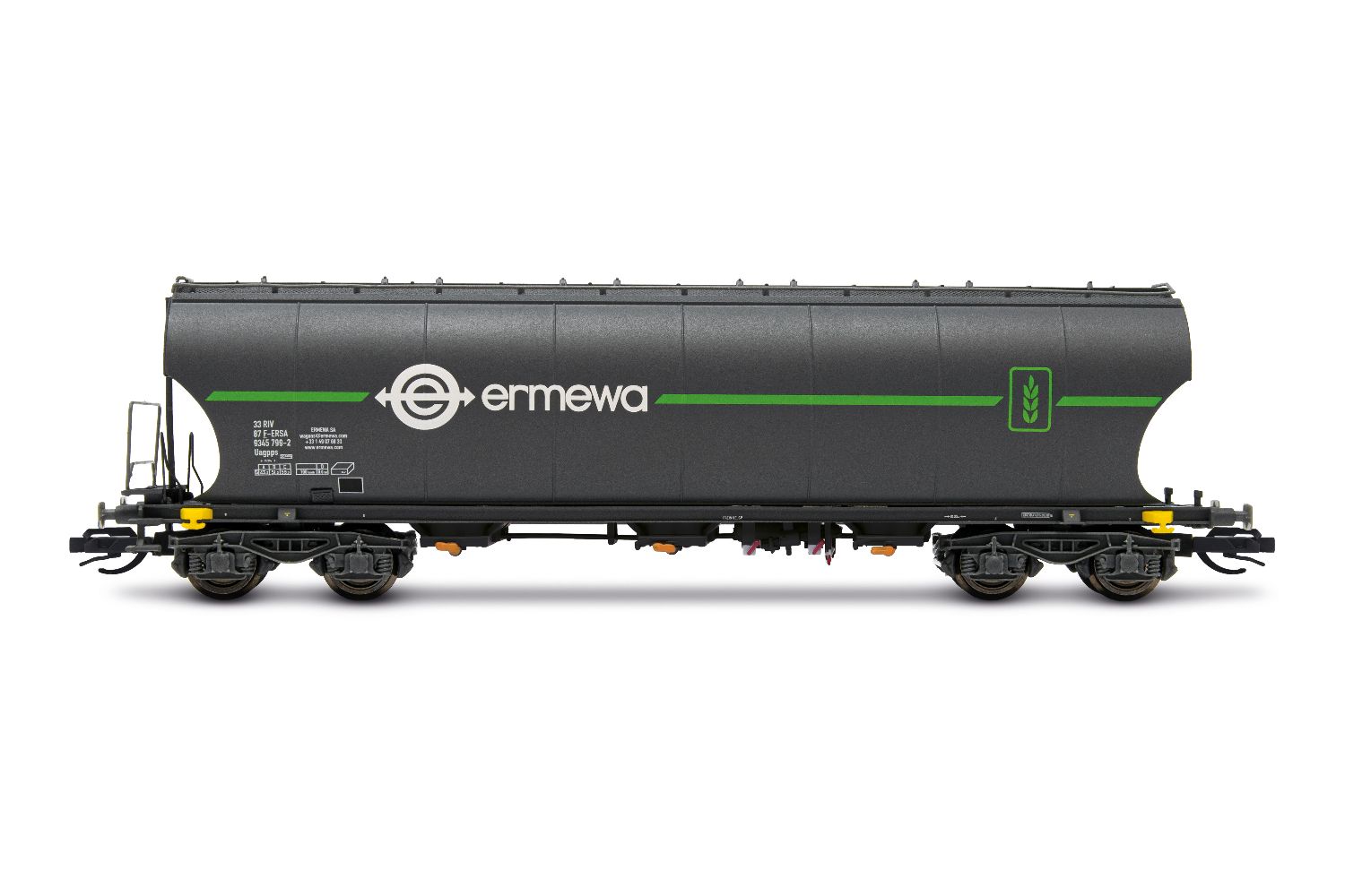 Arnold HN9764 F-ERSA, 2-unit pack 4-axle round-sided silo wagons TT