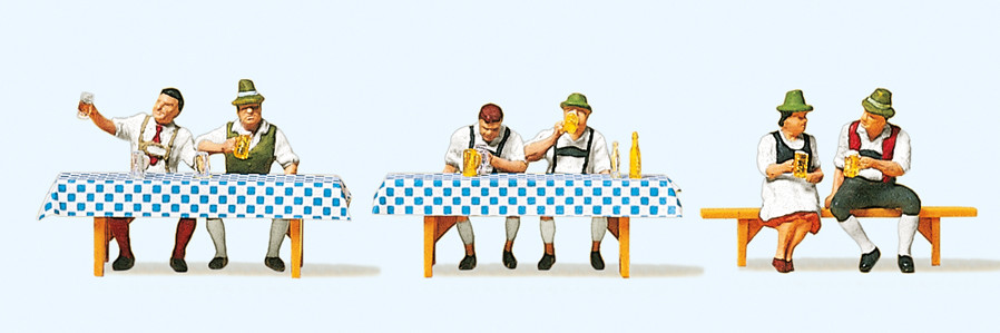 Preiser 10447 Auf dem Oktoberfest (1) 1:87 Spur H0 Neu OVP
