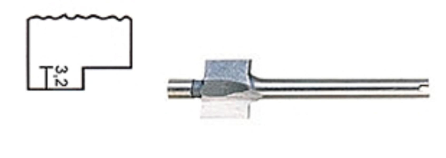Proxxon 29038 Falzenformfräser 6,4mm