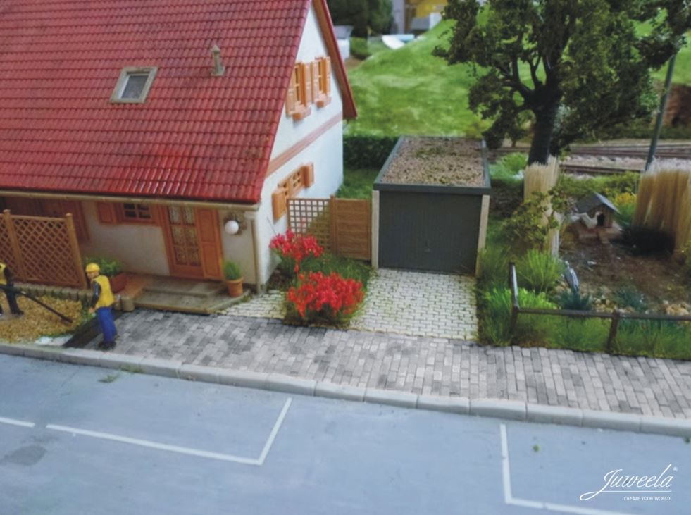 Juweela 28230 Straßen-/Gehweg-Pflaster grau Mix, 2000x (Miniatur)
