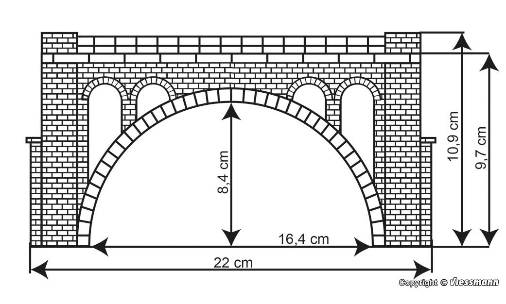 Kibri 37666 Maggiatal-Brücke, eingleisig - Spur N/Z - Bausatz - Neu