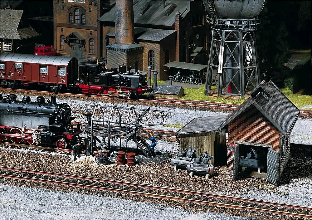 Faller 222138 Wasserkran, Lademaß, Rohrblasgerüst 1:160 Spur N Neu OVP