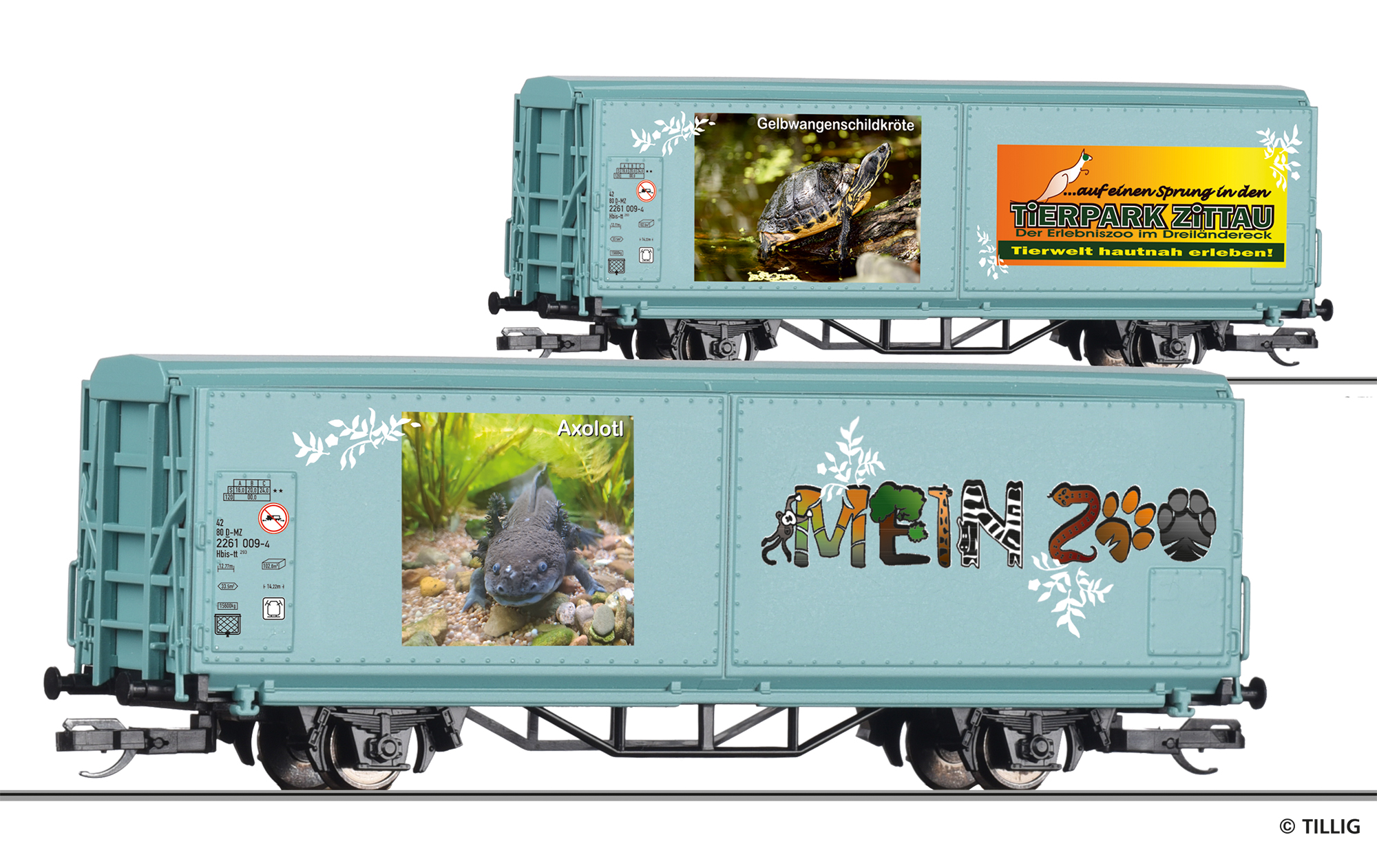 Tillig 14858 START-Schiebewandwagen Hbis-tt „Mein Zoo“