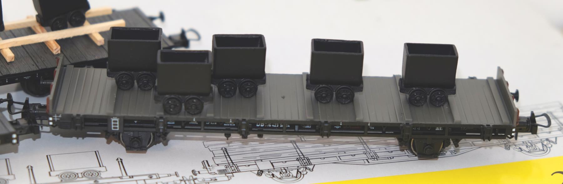 Trix 23990 Flachwagen Set DB  Spur H0 1:87