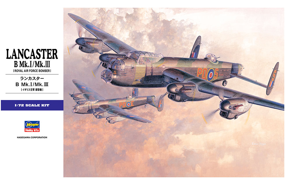 Hasegawa E23 Lancaster B. Mk.I/Mk.III 1:72 Bausatz Neu OVP