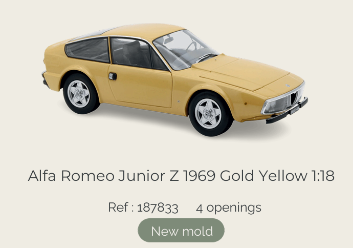 Norev 187833 Alfa Romeo Junior Z 1969 Yellow Gold 1:18