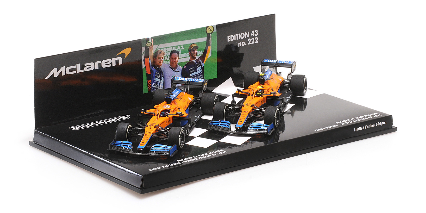 Minichamps 532210304 2-CAR SET 1-2 FINISH RICCIARDO/NORRIS 1:43 Neu