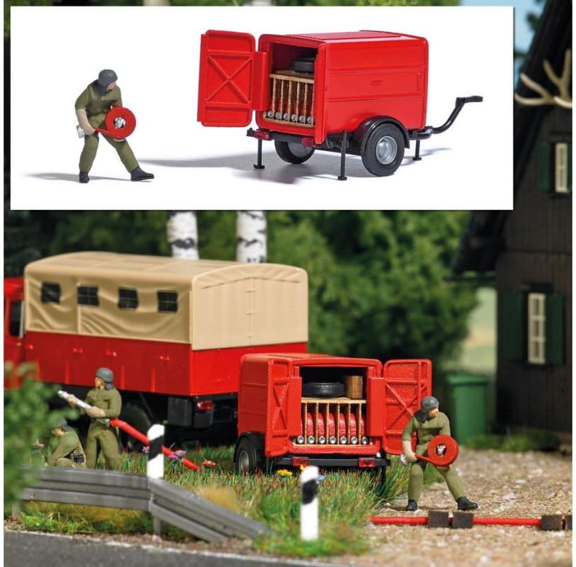 Busch 7961 Action-Set: Schlauchtransportanhänger STA - Spur H0