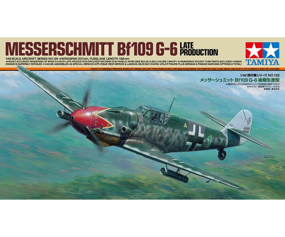 Tamiya 61128 Dt. Bf109 G-6 Späte Ausführung 1:48 Bausatz NEU OVP