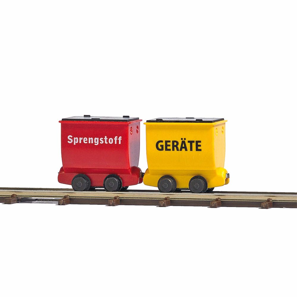 Busch 12261 Zwei Loren für Geräte und Sprengstoff 1:87 Spur H0f