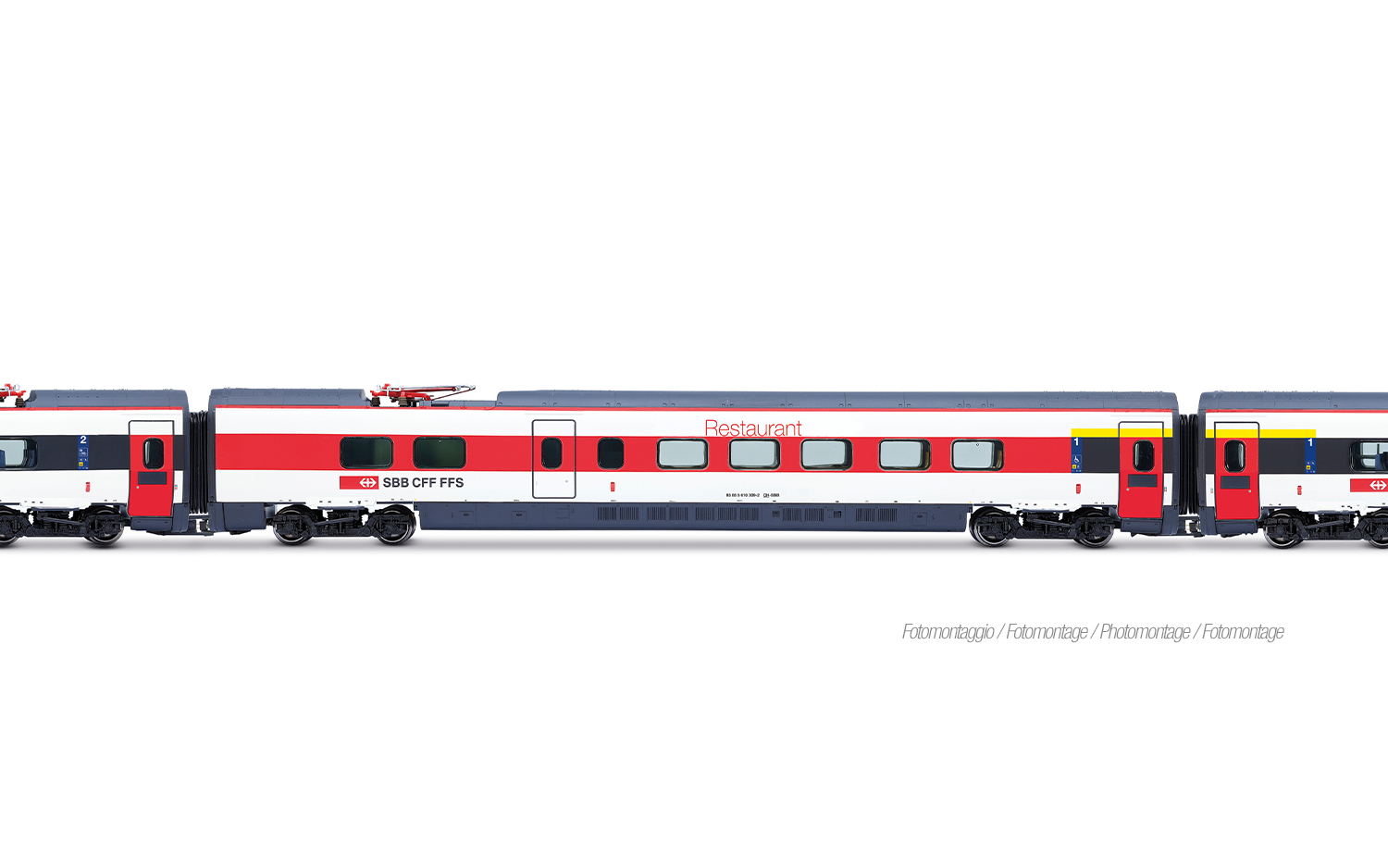 Lima HL4690 SBB, 3-tlg. Zwischenset des ETR 610, 1. Serie, ICN-Farbgebun