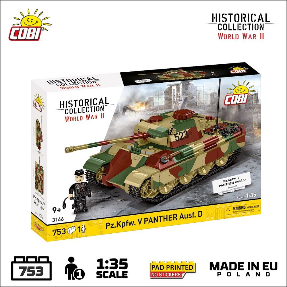 Cobi 3146 PANZER V PANTHER AUSF.D 770 PCS HC WWII 1:35