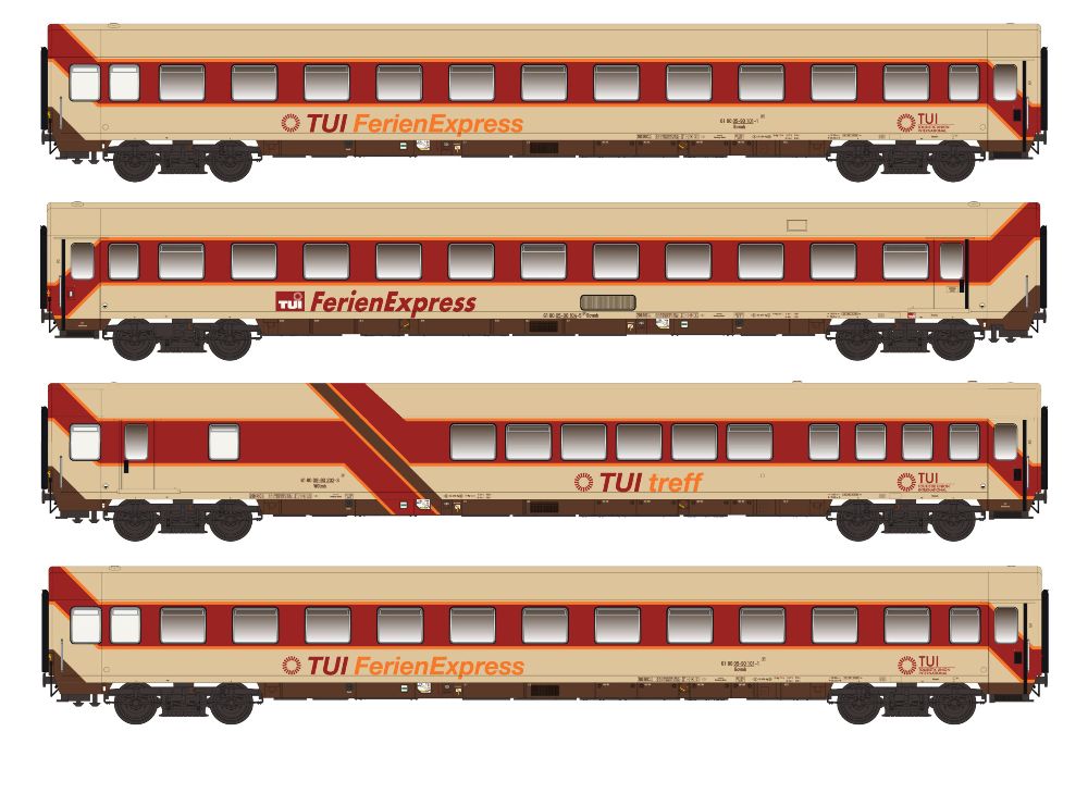 LS Models 96027N 4er Set TUI Ferienexpress, Ep.IV, Set I Spur N