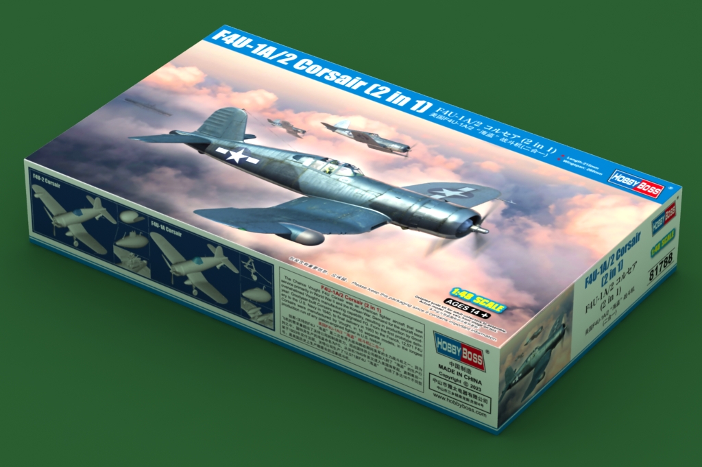 HobbyBoss 81788 F4U-1A/2 Corsair (2 in 1) 1:48 Bausatz Neu OVP