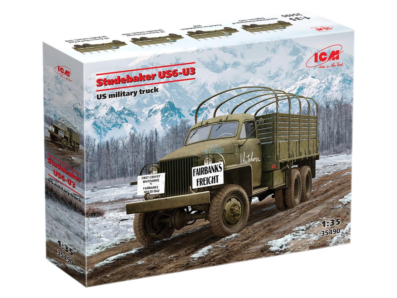 ICM 35490 Studebaker US6-U3 US military truck 1:35 Bausatz Neu