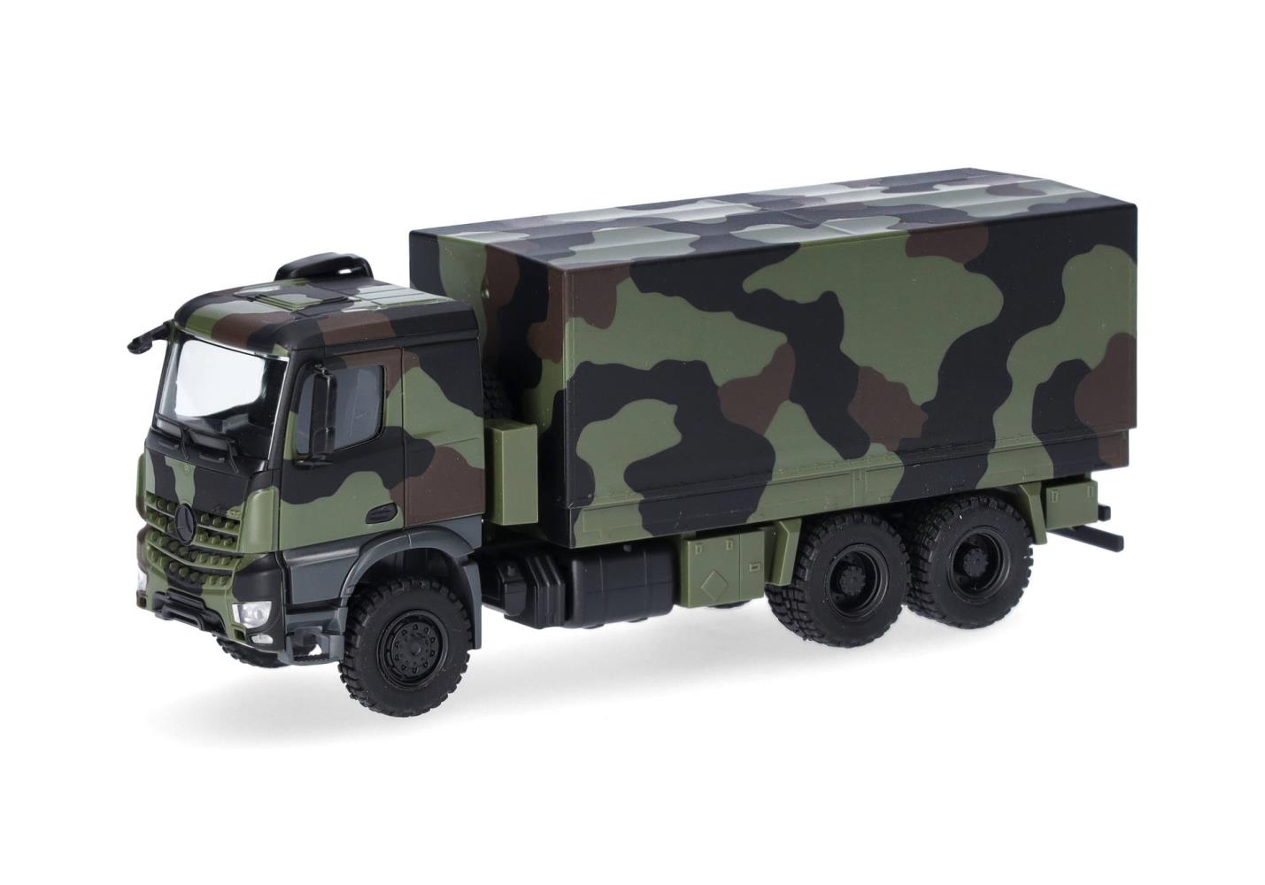 Herpa 746991-002 MB Arocs 6x6 Pritsche/Plane dekoriert 1:87 Spur H0