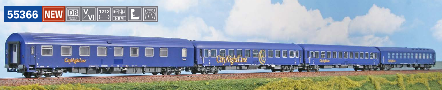ACME 55366 CityNightLine 4-teilig DB 1:87 Spur H0 DC NEU OVP