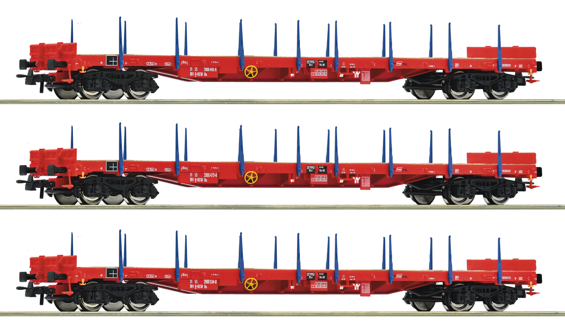 Roco 6600219 3-tlg. Set: Rungenwagen