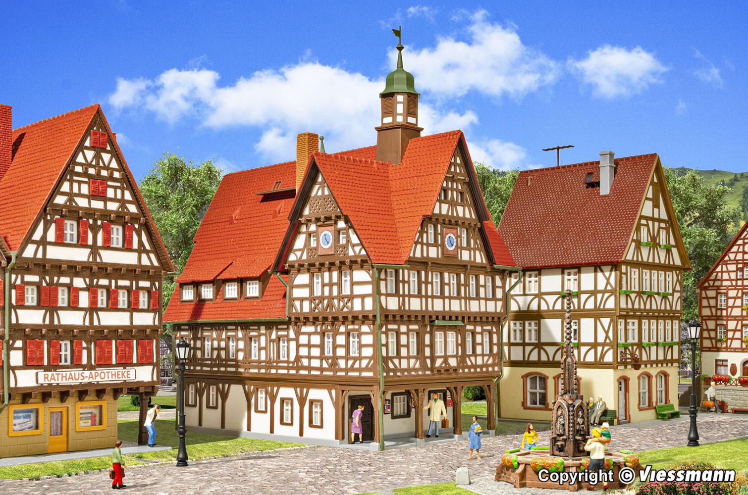 Kibri 38907 Rathaus in Bad Urach 1:87 Spur H0 Bausatz Neu OVP