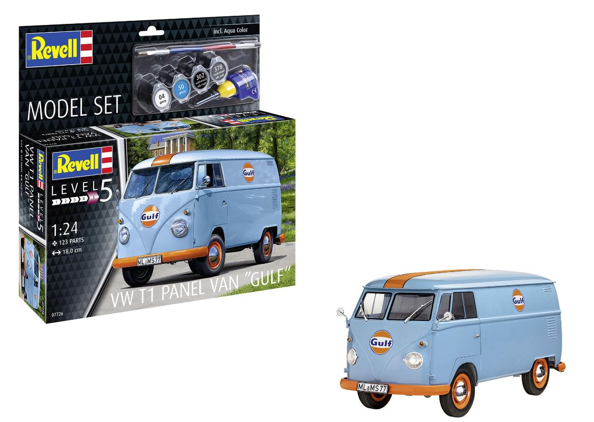 Revell 67726 Model Set VW T1 panel van Gulf Decoration 1:24 Neu
