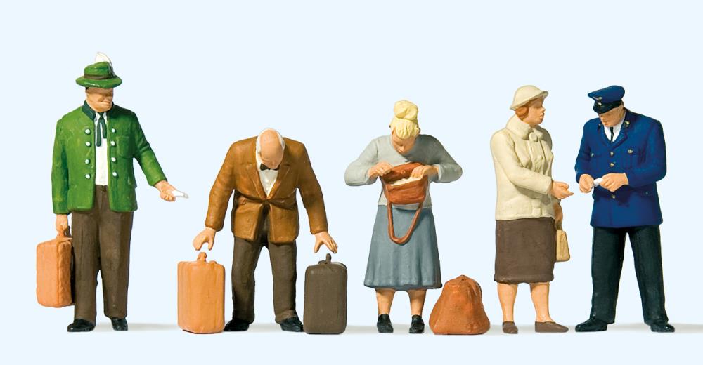 Preiser 65369 An der Bahnsteigsperre, Spur 0 1:45, NEU OVP