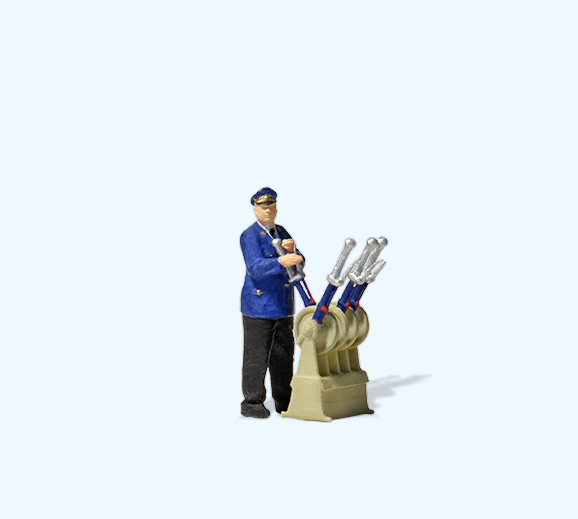 Preiser 28271 Stellwerkarbeiter, Stellwerk 1:87 Spur H0 Neu OVP