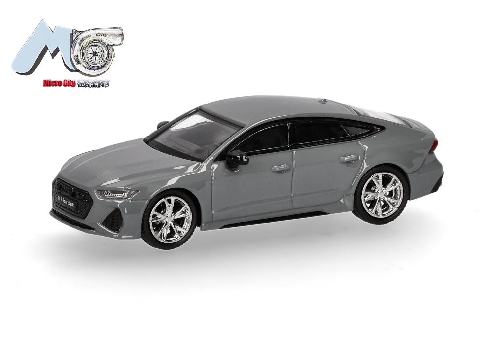 Herpa 87MC000086 MicroCity: Audi RS7 grau 1:87 Spur H0 Standmodell NEU