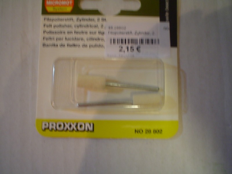 Proxxon 28802 Filzpolierstift Zylinder 2 Stück