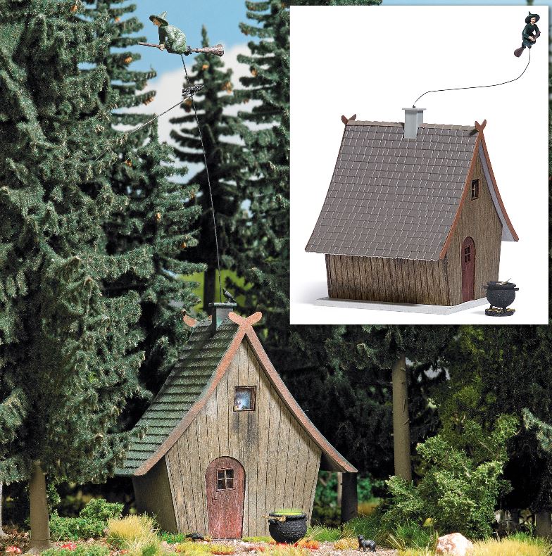 Busch 1679 Hexenhaus mit fliegender Hexe