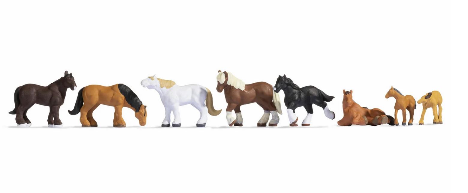 Noch 15762 Kaltblutpferde 1:87 Spur H0 Neu OVP Figuren Tiere