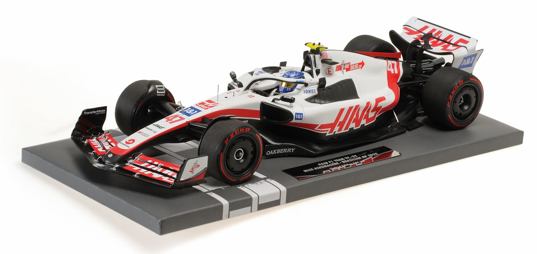 Minichamps 117222147 MICK SCHUMACHER BRAZILIAN GP 2022 1:18 Neu OVP