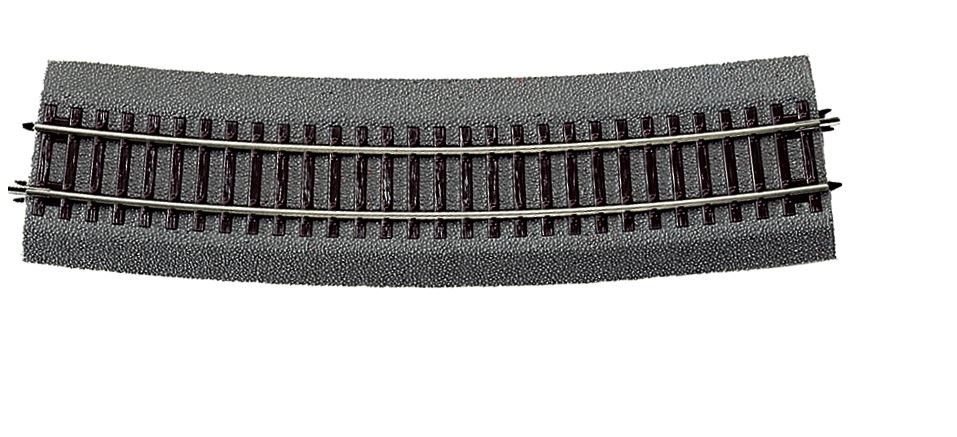 Roco 42527 Gebogenes Gleis R9 15° 826,4 mm mit Bettung Spur H0