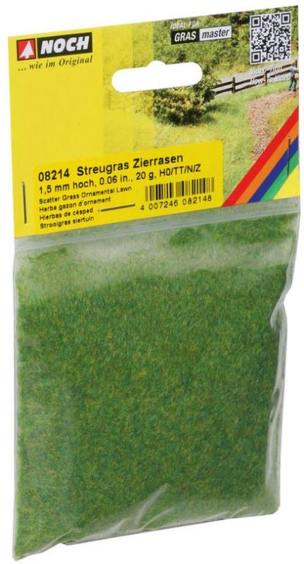 Noch 08214 Streugras “Zierrasen” - 1,5 mm, 20 g - Neu - OVP