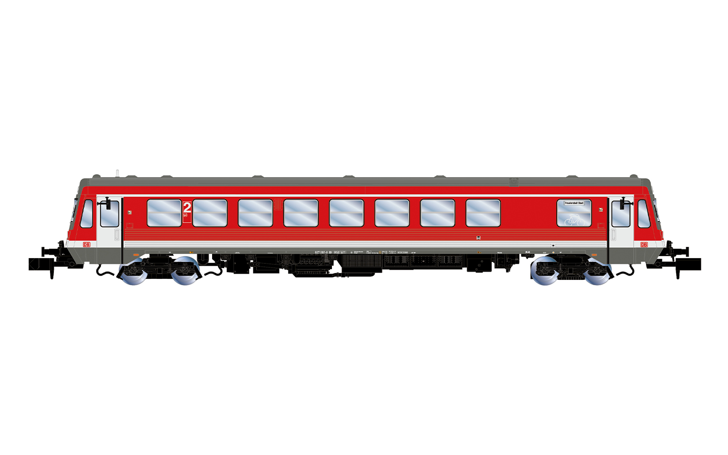 Arnold HN2697 DB AG, 4-achs. Dieseltriebwagen Baureihe 627.0, verkehrsrote