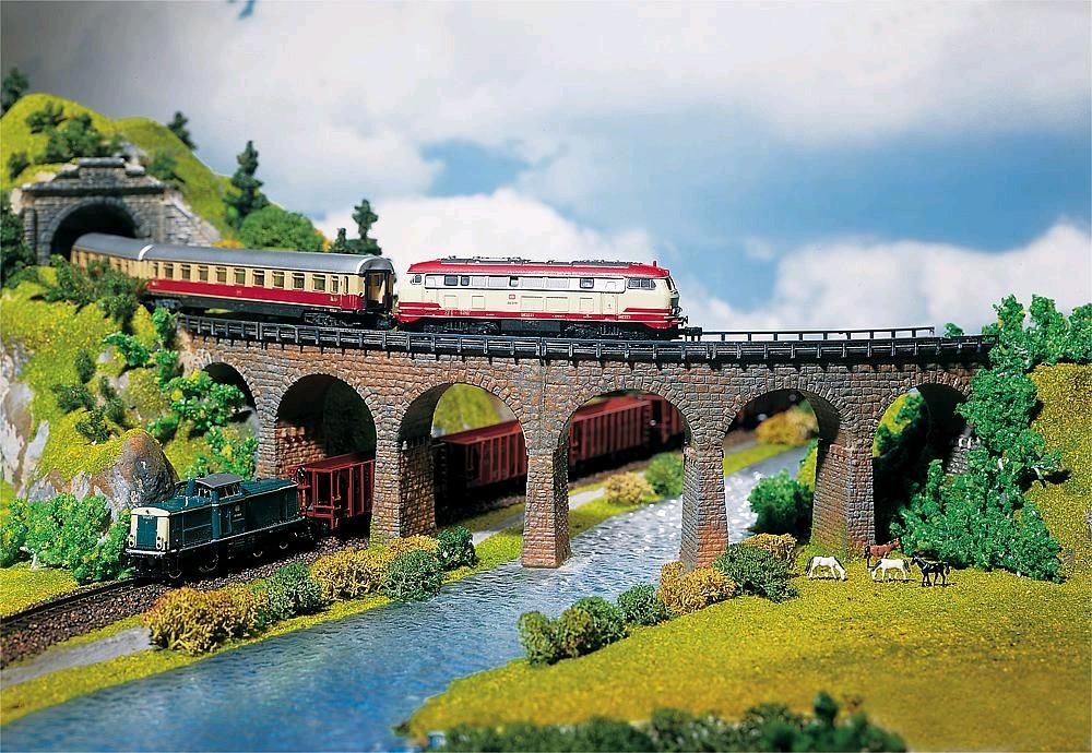 Faller 222586 2 Viaduktbrücken, gebogen 1:160 Spur N Neu OVP